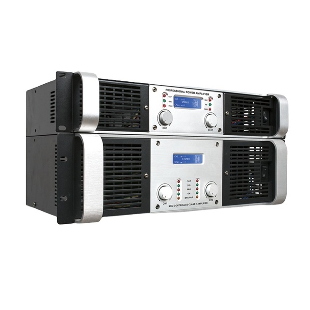 YLW-700 Professional Audio Sound DJ Power Amplifier 2 Channel 700 Watts Toshiba Amplifier Tube 2U Class H for Speaker Subwoofer