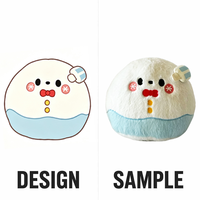 Boneka Plush Lembut Custom MOQ Rendah, Produksi Kecil untuk Merek Startup, Boneka Lucu Custom