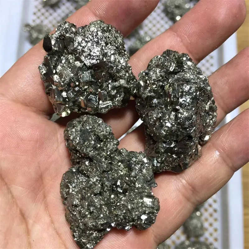 Natural Rock Peru Mineral Raw Rough Pyrite Ore Crystal Stones For Sale