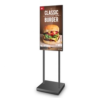 Pantalla Digital LCD Inteligente Portátil Android para Interiores, Monitor de TV con Resolución FHD, Instalación con Soporte, para Centros Comerciales