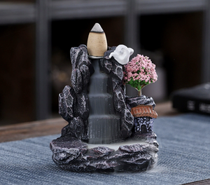 Porta Incenso in Ceramica a Cascata per Coni, Bruciatore a Riflusso, Diffusore Anti-Odore per Bakoor, Decorazione Casa, Set Regalo - Product Image 5