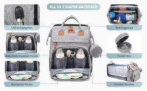 Preço de fábrica Novo Design <span class=keywords><strong>Baby</strong></span> <span class=keywords><strong>Bag</strong></span> Mummy Fralda Mochila Viagem Fralda Sacos - Product Image 6