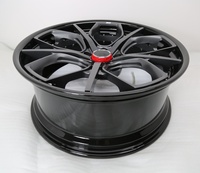 Neue Mattschwarze Felgen mit Roter Kappe, Mehrspeichen-Design, Geschmiedete 6061 T6 Aluminiumlegierung, 18-24 Zoll, Maßanfertigung, 6 Jahre Garantie