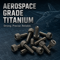 Vis à six pans creux en titane GR5 Ti-6Al-4V à pointe conique M1.6-M16 ASTM F468 pour la robotique, l'aérospatiale, le CNC et l'OEM
