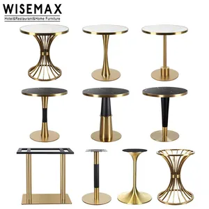 WISEMAX Restaurant furniture supplier luxury modern wholesale popular customized coffee table legs metal dining table base