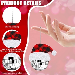 Mini palla da discoteca ornamenti natalizi Disco specchio palla luminosa per natale accessori per feste a <span class=keywords><strong>led</strong></span> decorazioni per feste forniture - Product Image 2