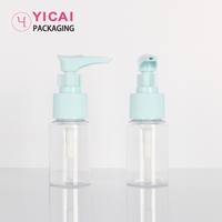 Kit de voyage bouteille Kits de voyage bleu soins de la peau taille de voyage emballage 10ml 20ml 30ml ensemble d'emballage cosmétique en plastique