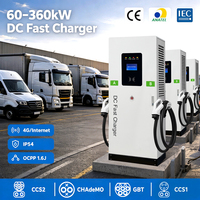 Deedian 120kW 160kW 240kW Chargeur rapide DC CCS2 GBT Station de recharge pour véhicules électriques OCPP1.6J Écran LCD Télécommande Vente en gros