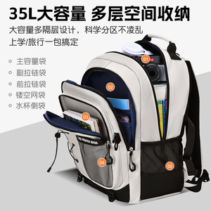 Zhima Student <b>Backpack</b> 15 Inches Lightweight <b>School</b> Bag For Junior Senior High <b>School</b> Unisex Solid Color - Product Image 3