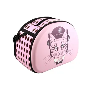 Borsa per gatti rosa zaino da viaggio impermeabile in poliestere carino trasportino per animali domestici per cani di piccola taglia gatti