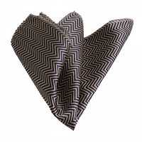 Schwarz und Gold Zickzack Jacquard gewebtes Halstuch Premium Quality Zubehör