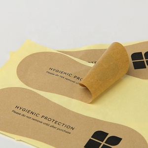 Doublures hygiéniques pour maillots de bain en papier écologique brun naturel kraft avec impression personnalisée - Product Image 1