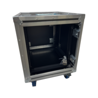Boîtier de transport antichoc OEM 12U de haute qualité pour amplificateur avec portes coulissantes avant et arrière et 4 roues