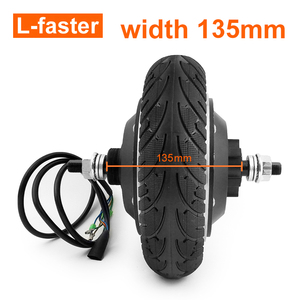 L-nhanh hơn ổ đĩa kép 8 inch 350W không chổi than trung tâm động cơ bánh xe cho DIY điện xe đẩy tay chuyển đổi bộ dụng cụ với rắn lốp xe - Product Image 3