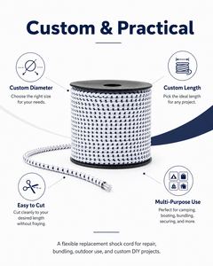 Cuerda Elástica de 1/8 Pulgadas (3mm) para Camiones, 260% de Elongación, Carga de Ruptura de 15kg, Longitud Personalizable - Product Image 3