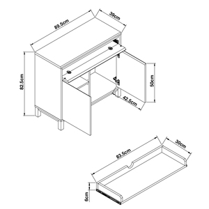 Rustic Wooden <strong>Multi</strong> <strong>Functional</strong> Pull Out <strong>Computer</strong> <strong>Desk</strong> with Storage Cabinet Shelves Furniture - Product Image 6