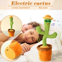 Poupée dansante en peluche cactus balançoire électronique avec enregistrement vocal Design de barre unique