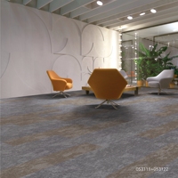 Carreaux de moquette auto-adhésifs à poils en boucle modulaires amovibles écologiques Support en PE Carreaux de moquette en nylon pour le bureau et les commerces