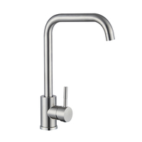 Robinet de cuisine SANIVITAL à poignée unique, pivotant à 360°, en acier inoxydable, à montage sur plan, cartouche céramique sans plomb, mitigeur chaud/froid