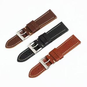 Bracelet de <span class=keywords><strong>montre</strong></span> en cuir vintage classique de haute qualité à motif litchi à dégagement rapide pour smartwatch, vente en gros, 20 22 24 mm - Product Image 1
