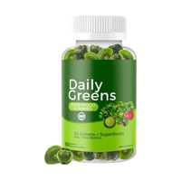 Usine Super Greens Gummies Daily Green Superfoods Supplément Épinards Racine de Betterave Céleri Thé Vert-Pas pour les Femmes Enceintes