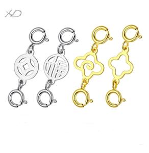 <span class=keywords><strong>XD</strong></span> P2793 S925 plata esterlina hebilla de resorte de dos extremos pulsera hebilla cadena extensión conexión hebilla - Product Image 1