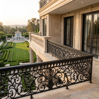Balustrade décorative en aluminium, main courante, grille, design européen, résistante à l'eau, pour villa, balcon, escalier, jardin, centre commercial, extérieur