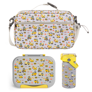 Ensemble de boîtes à lunch avec bouteille <span class=keywords><strong>pour</strong></span> enfants en acier inoxydable isolée à double paroi et sac à lunch <span class=keywords><strong>pour</strong></span> les collations et les <span class=keywords><strong>repas</strong></span> scolaires - Product Image 2