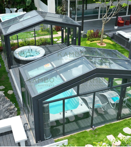 Design moderno professionale serra pieghevole Standalone mobile veranda a cupola tetto per piscina - Product Image 5