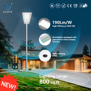 ไฟถนนโซลาร์เซลล์แบบ All-in-one LED IP65 โครงอะลูมิเนียม พร้อมเซ็นเซอร์เรดาร์ ประหยัดพลังงาน แสงสีขาว 6000K รับประกัน 3 ปี - Product Image 1
