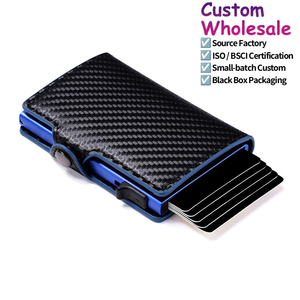 Casekey Porta Carte Minimalist Leather RFID Blocking Credit <b>Wallet</b> Short Unisex Card <b>Holder</b> - Product Image 1