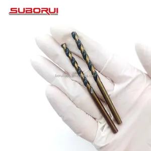 SUBORUI DIN338 Cobalt 5% HSS Amber Coating 1.5-6.5mm 13pcs Cobalto broca bohrer Drill Bit Set For Metal Drilling