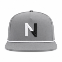Casquette à visière structurée 5 panneaux unisexe, personnalisée, à rayures, avec logo éclair découpé au laser, fermeture snapback, fabricant, faible MOQ, BSCI, DDP