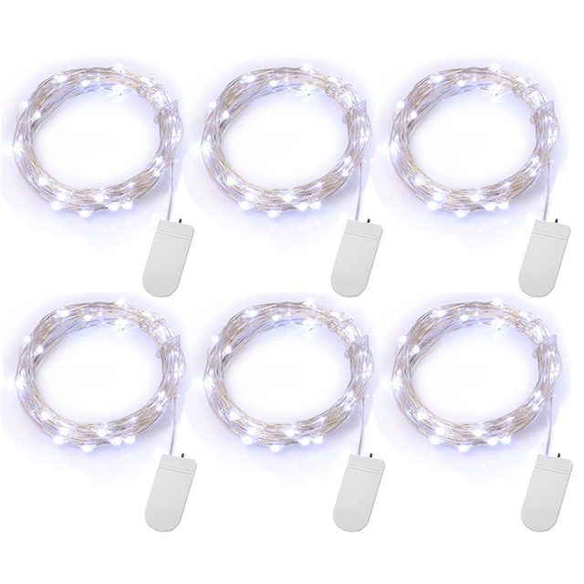 CR2032 Waterproof Battery Operated 2M 20 LED Copper Wire Micro String Light Christmas Decorations