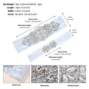 यूरोपीय अमेरिकी ब्राइडल लेग स्ट्रैप सेक्सी फीता जांघ गार्टर उत्कृष्ट हस्तनिर्मित लोचदार जांघ गार्टर - Product Image 6