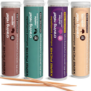 禁煙を助けるフレーバー付きつまようじ　卸売　木製　カスタム　香料入り　シナモン　禁煙補助　フルーツボックス（ジッパー付き） - Product Image 1