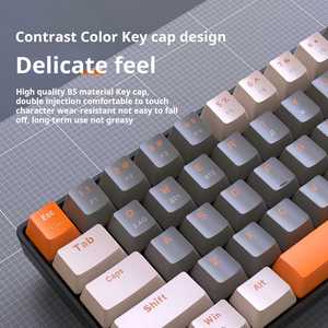 X517 K68 <b>Blue</b>-<b>tooth</b> Wireless Dual-mode Mechanical <b>Keyboard</b> Led Usb Desktop Usb 2.0 Abs 1 - 3 Days Support Waterproof 68 - Product Image 4