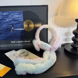 Новые теплые наушники-ушанки с кроличьими ушками, красочные плюшевые наушники в семейном стиле, утолщенные наушники с флисовой подкладкой для снежных дней, милые наушники - Product Image 3