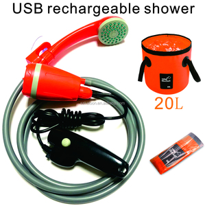 ASUSAYQ Ensemble de pompe de lavage de voiture portable, douche, charge USB, camping en plein air, randonnée, bain, voyage en plein air, caravane, fourgon, <span class=keywords><strong>réservoir</strong></span> d'<span class=keywords><strong>eau</strong></span> pour animaux de compagnie - Product Image 2