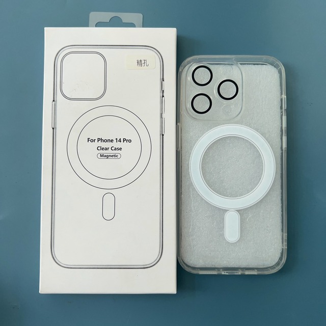 New Fine Hole with Lens Film Acrylic Official Transparent Magnetic Case for iPhone 17 Pro Max 16 Pro 15 14 13  Protector Covers