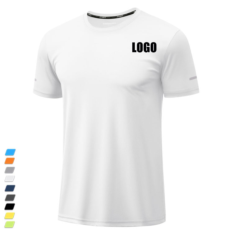 Wholesale Custom Logo Short Sleeve T Shirts Custom Design T-shirt Sport Fitness T-shirt Customize Sports T-shirts