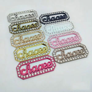 Huruf Logam  Aksesoris Ponsel Mewah Custom Bertabur Kristal  Dekorasi Casing Ponsel  Aksesoris Kristal Desainer Logam - Product Image 1