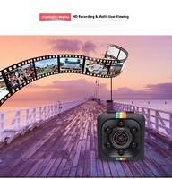 Mini caméra sportive SQ11 1080P 2MP 30fps H.265 Capteur CMOS Détection de mouvement Vision nocturne Stockage sur carte TF Garantie 3 ans 200mAh