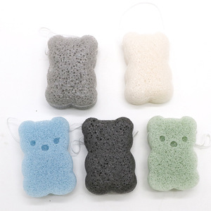 Esponja Konjac Natural para Bebés, con Forma de Oso, para Baño Facial o Corporal, para Bebés y Niños Pequeños - Product Image 1