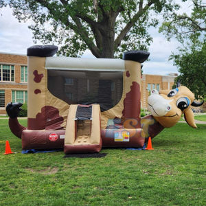 Maison de rebond commerciale de nouveau design avec château sautant de vache à toboggan pour les fêtes d'enfants - Product Image 4