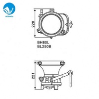 Feux de sécurité antidéflagrants à air comprimé LED IMPA 330637 BH80L