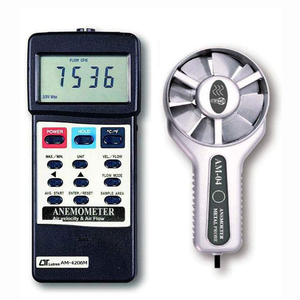 เครื่องวัดความเร็วลม AM-4206M สำหรับการทดสอบความเร็วลม พร้อมการรับประกัน 1 ปี IP55 ความแม่นยำ 2% Lutron AM-4206M เครื่องวัดความเร็วลม AM-4206M เครื่องวัดความเร็วลม - Product Image 1