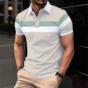 <span class=keywords><strong>Polo</strong></span> de sport pour homme avec boutons brodés et imprimés numériquement – Collection été transfrontalière américaine en promotion rapide - Product Image 2