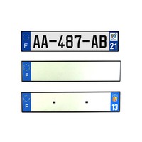Placa de Matrícula Europea Personalizada de Aluminio Reflectante para Automóvil, Placa de Matrícula Francesa