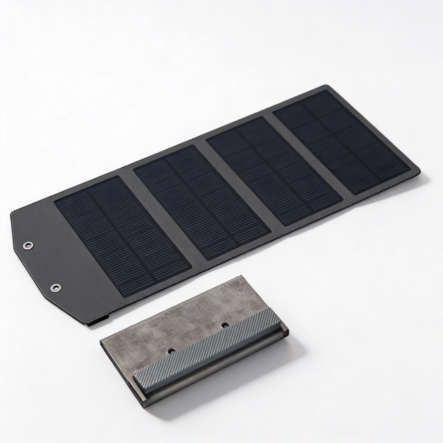 12W Custom Design Wireless Portable Waterproof Solar Power Bank 2700mAh 4 Foldable Panels 18% Efficiency USB-A/USB-C 5V/2.4A